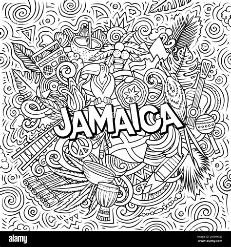 Jamaican Flag Coloring Page