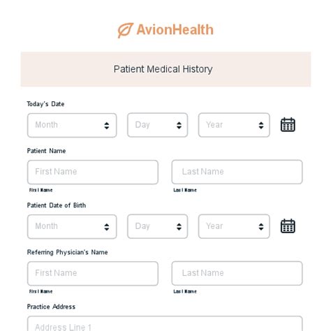 Medical History Form Template Formstack