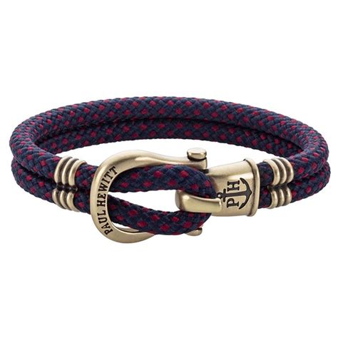 Bracelet Paul Hewitt nylon et acier doré 19 cm Homme Bracelet