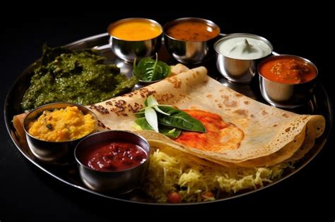 Nutritious indian dosa assortment | Premium AI-generated image