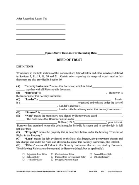 Deed Of Trust Form Fill Out And Sign Online Dochub