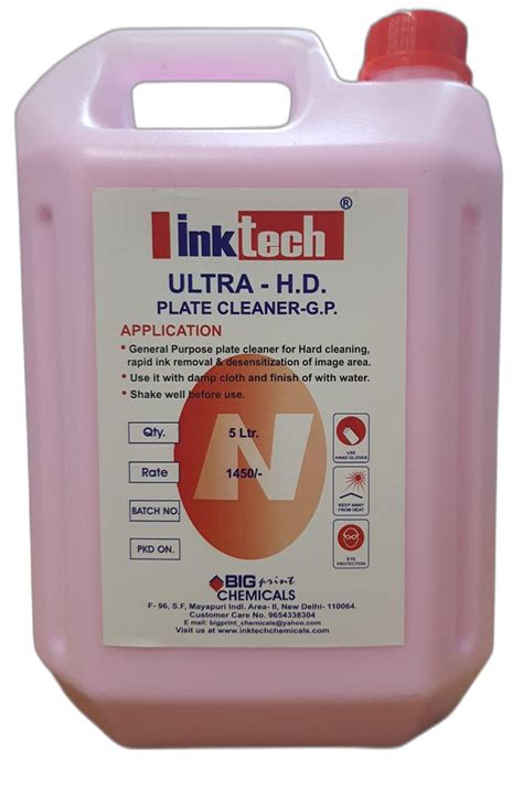 Wax Inktech Ultra H D Plate Cleaner For Printing Chemicals Liquid At