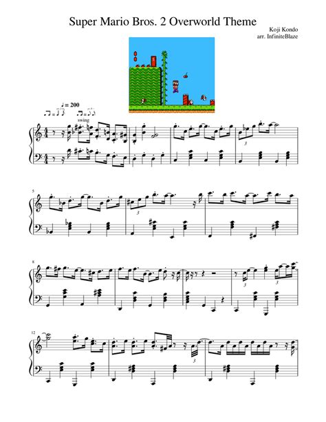 Super Mario Bros 2 Overworld Piano Jazz Piano Tutorial