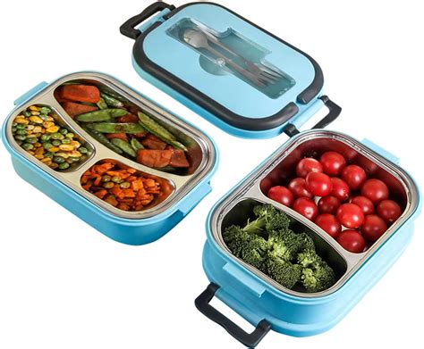 Doppio Strato Bento Lunch Boxes Porta Pranzo Ermetico Schiscetta Pranzo