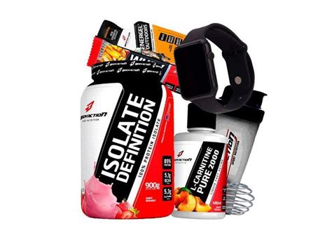 Combo Kit Whey Isolado L Carnitina Relogio Coq Wey Bodyaction