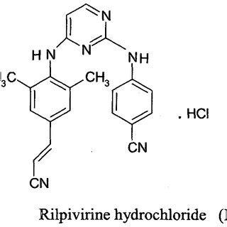 Structure of Rilpivirine | Download Scientific Diagram