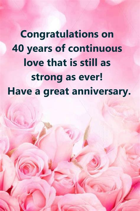 100 Cute Happy 40th Wedding Anniversary Wishes, Messages and Quotes ...