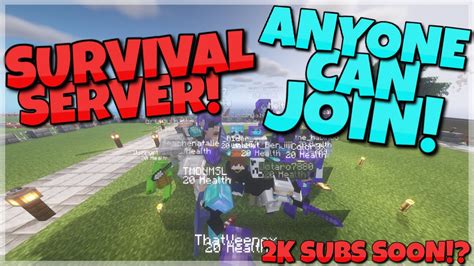 Minecraft Survival Server Anyone Can Join Smp Server Java