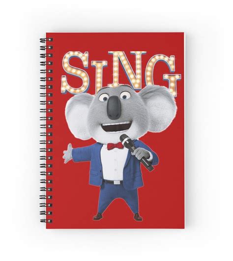 Buster Moon From Sing Movie Spiral Notebook By Konstantinos G Sing