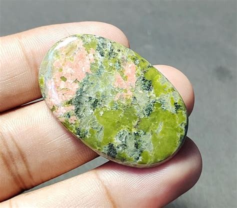 Craft Supplies Tools Cabochons Natural Unakite Jasper Cabochon