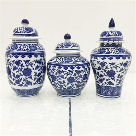 Handmade Jingdezhen Vaso De Porcelana Cerâmica Azul Branco Estilo