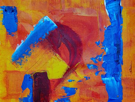 Blue and Red Abstract Painting · Free Stock Photo