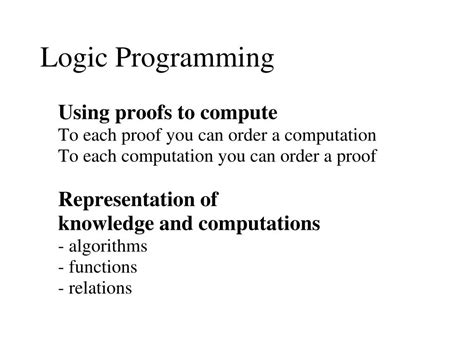 Ppt The Course Logic Programming Id Powerpoint Presentation Free