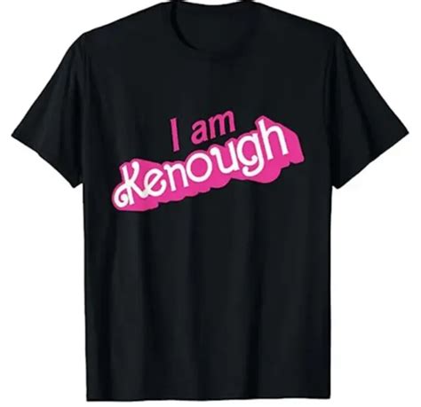 I AM KENOUGH Ken Barbie Movie Ryan Gosling Black Kenergy T Shirt Size S