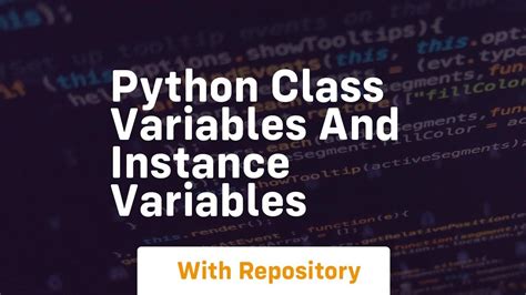 Python Class Variables And Instance Variables YouTube