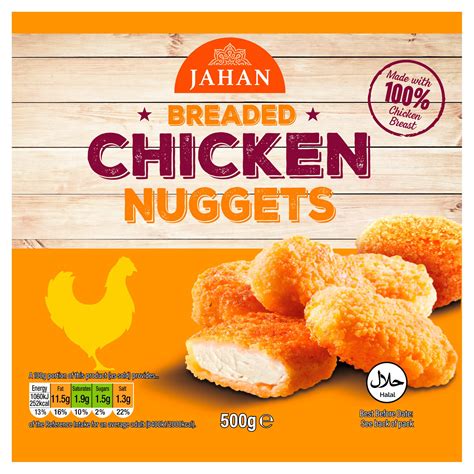 Jahan Breaded Chicken Nuggets 500g Breaded And Battered Chicken Iceland Foods