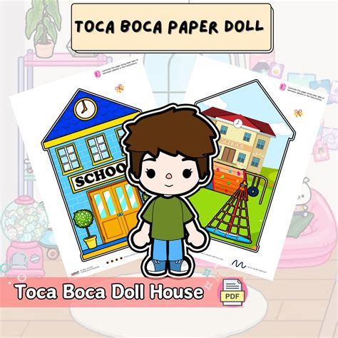 Printables Dollhouse Toca Boca School Buys Book Diy Crafts