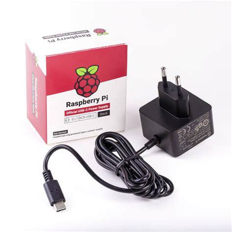 Rpi4 Psu Eu Black Raspberry Pi Raspberry Pi Power Supply Usb Type C With Eu Plug Type 15m