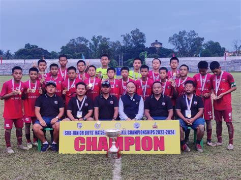 Hero Sub Junior National Football Championship Ah Mizoram Champion