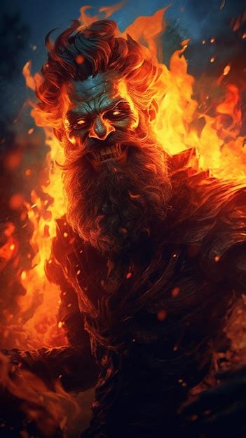 Premium Ai Image Infernal Demon Of Fire