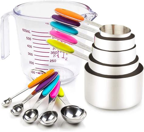 Measuring Cups And Spoons Set Piece Includes Stainless Steel