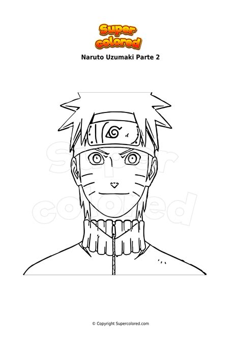 Dibujo Para Colorear Naruto Uzumaki Parte