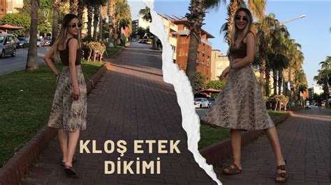 KOLAY KLOŞ ETEK KESİMİ VE DİKİMİ KALIPSIZ HOW TO SEW EASY SKIRT