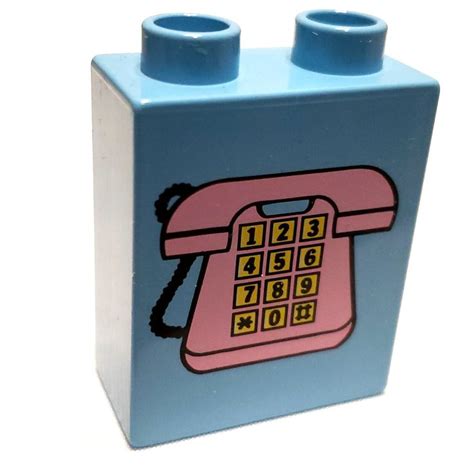 Lego Duplo Part Pb Brick X X With Pink Telephone Retired