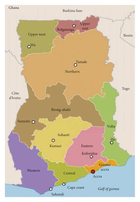 16 Regions Of Ghana And Their Capitals