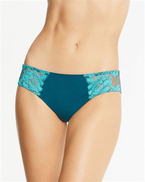 Fleur Ikat Brief Teal TKD Lingerie