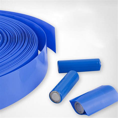 Pvc Heat Shrink Tube Tubing Wrap Mm Mm Blue Battery Sleeve Mm