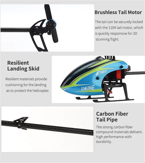 Eachine E Ch Brushless D G System Flybarless Rc Helicopter Bnf