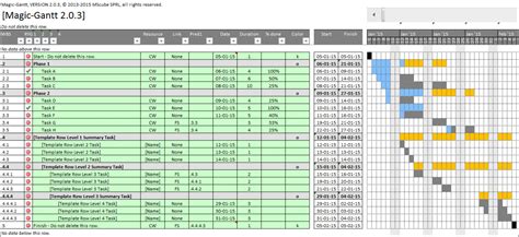 Professional Gantt chart with Excel | Magic-Gantt