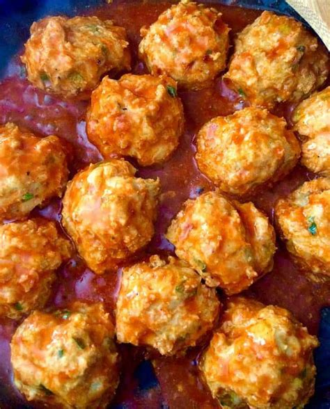 Keto Buffalo Chicken Meatballs- Low Carb, Higher Fat, Moderate Protein!