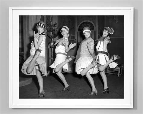 Flapper Girls Dancing The Charleston Print Roaring Twenties Etsy Uk