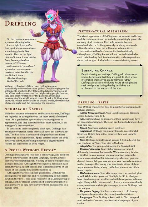 Reddit Dnd Art Oc I Made A New Playable Race For My Homebrew