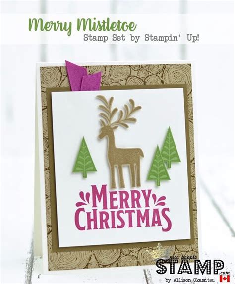 A Christmas Card Made With Stampin S Merry Mistle