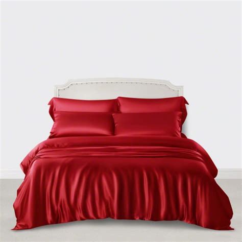 Red Silk Sheets Red Silk Bed Sheet Set