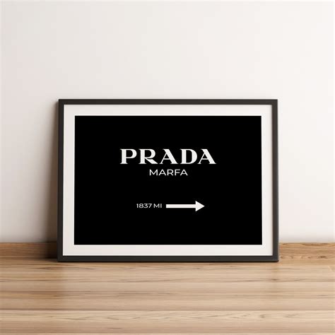 Cartel De La Moda De Prada Marfa Negro Gran Prada Marfa Etsy