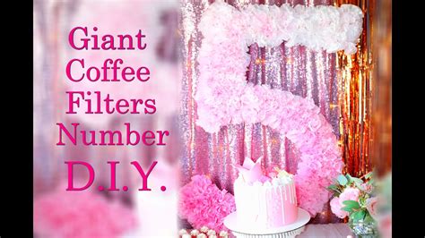 Diy Giant Coffee Filter Ombre Number Youtube