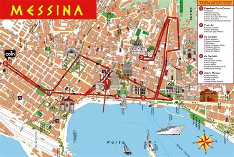 Catania Sehenswürdigkeiten Karte Large Messina Maps for Free Download