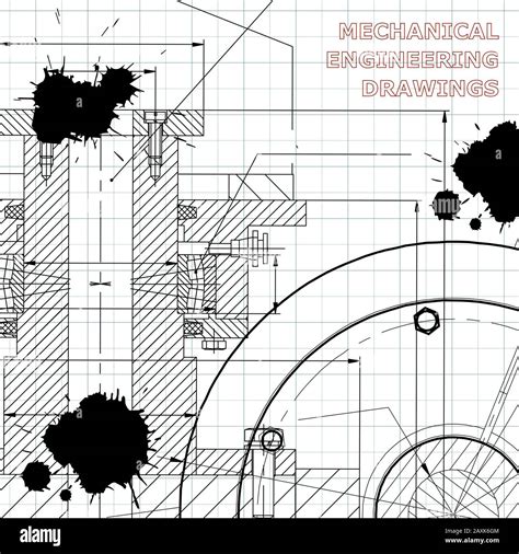 Backgrounds Of Engineering Subjects Technical Illustration Mechanical