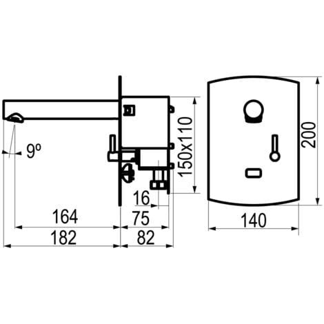 Presto Grifo Electr Nico Sensor Lavabo Mural Empotrado Mezclador Presto