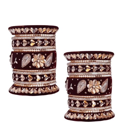 Velvet Bangles Set Wedding Bangles Set Aarozandcompany