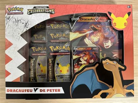 COFFRET POKÉMON FR 25 ans Célébrations Dracaufeu V de Peter NEUF