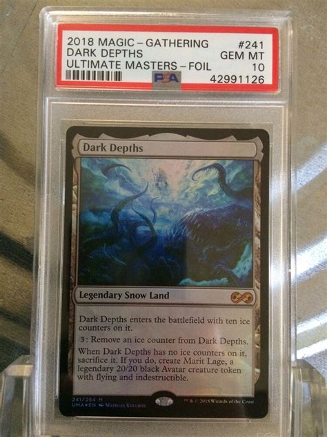 Foil Dark Depths Psa 10 Ultimate Masters Uma Mtg Magic The Gathering