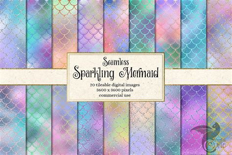 Sparkling Mermaid Digital Paper