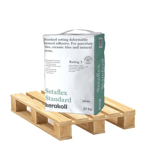 Kerakoll Setaflex Standard Set S1 Tile Adhesive White 20kg Pallet