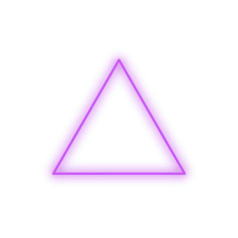 Purple Neon Triangle Png