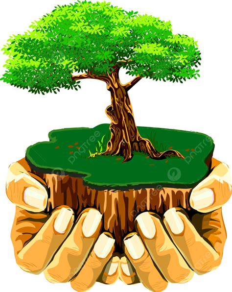 Arbol En Manos PNG dibujos árbol Manos Isla PNG y Vector para